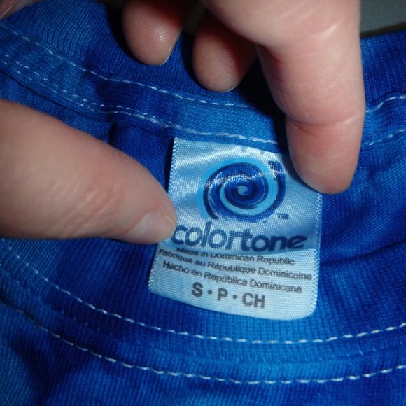 NEW Short Sleeve Tie Dye T-Shirt - UNISEX Small - Blue Swirl - Picture 3 of 4